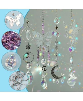 400pcs DIY Suncatchers Kit Hummingbird Crystal Prism Rainbow Maker Window Decor