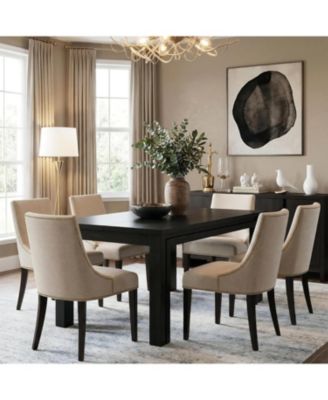 Rectangular Dining Table for 6 People, Farmhouse Kitchen Table, Wooden Dining Table