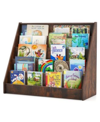 5-Tier Front-Facing Kids Bookshelf with Deep Compartments, Montessori Style