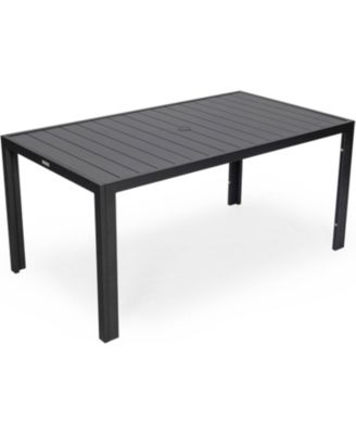 63" Outdoor Aluminum Dining Table for Modern Home, Patio, Backyard Garden Chelsea Collection