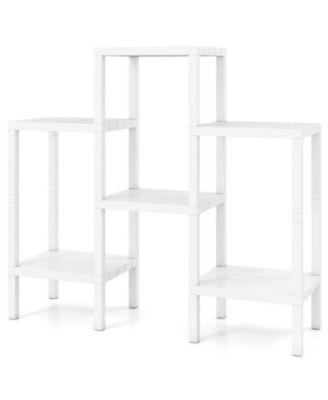 6-Tier Modular Plastic Storage Shelves for Living Room, Kitchen and Bathroom