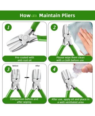 2pcs Pliers Set Nylon Jaw Bail Plier Beading Looping Wire DIY Crafts