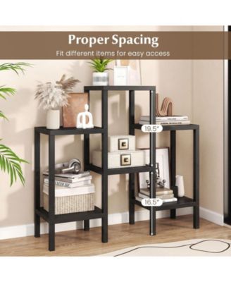 6-Tier Plastic Modular Storage Shelves for Living Room and Kitchen