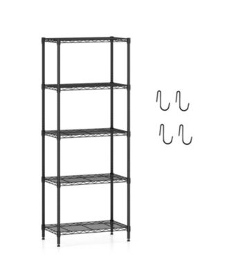 5-Tier Heavy Duty Metal Storage Shelving Unit with V-Shaped Wire Rack, 750 LBS Capacity