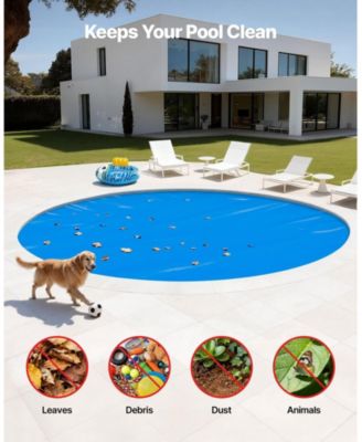 15 ft Round 12 Mil Solar Pool Cover for Daytime Heat Retention