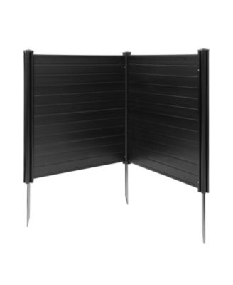 2 Panel Outdoor Privacy Screen 48 x 48 in Vinyl Fence for Pool Equipment