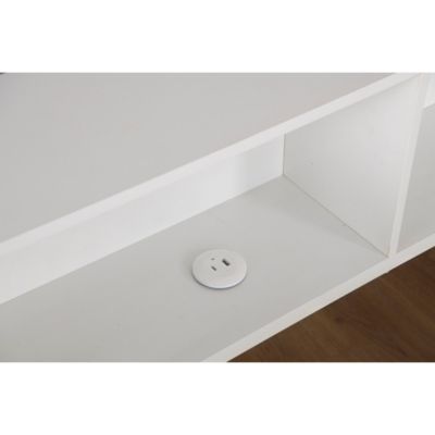 Bed w/ Bookcase, Storage, LED, Charging