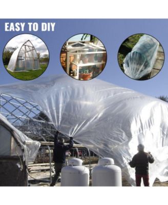 12 x 25 Ft UV Resistant Polyethylene Greenhouse Plastic Film 6 Mil