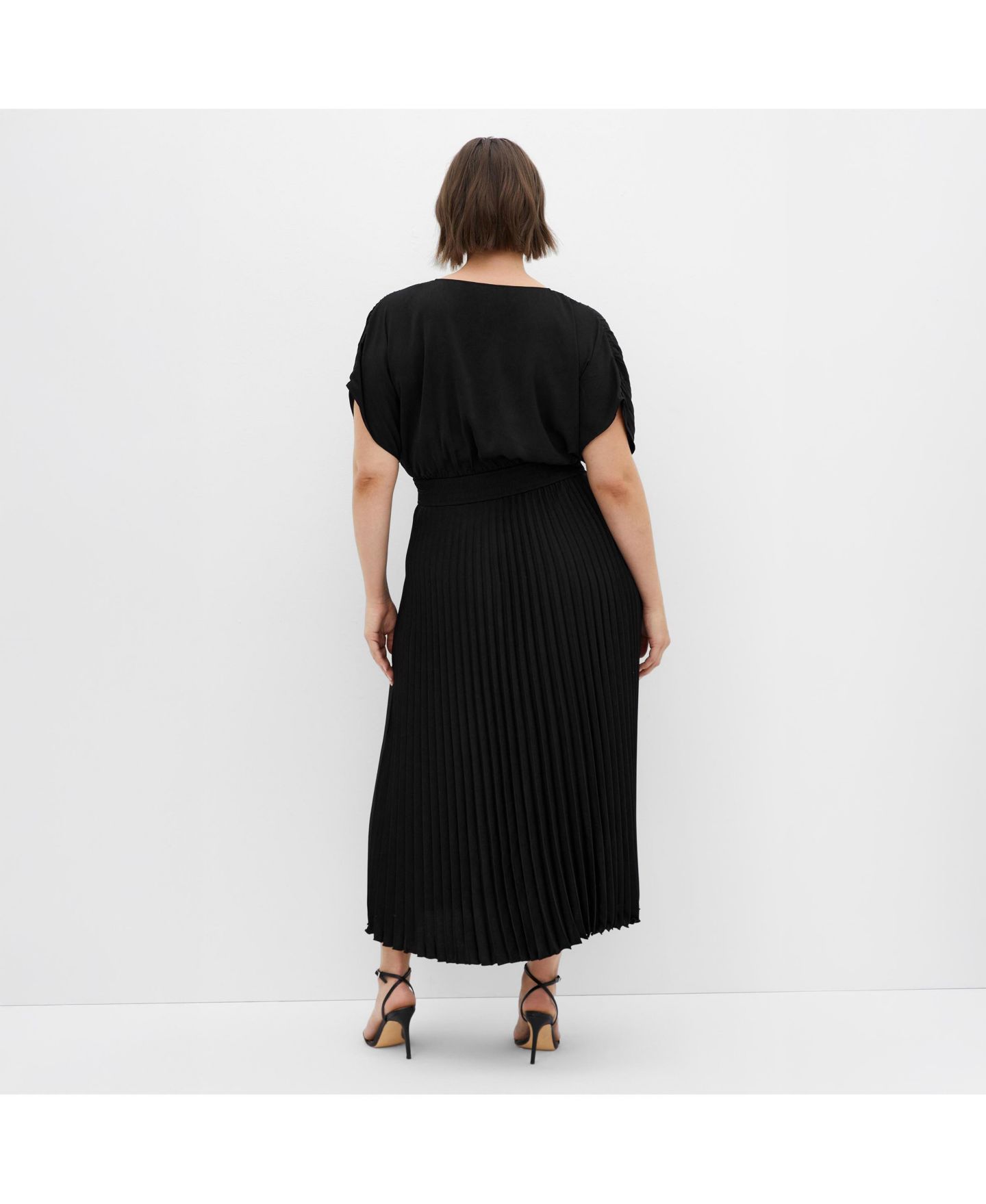 Женское платье CITY CHIC Plus Size Elia Pleat, цвет: Чёрный — фото 2