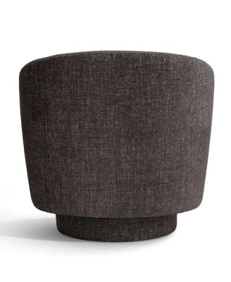 30.5 Swivel Barrel Accent Chair, Textured Fabric Round Armchair, 1 Pc