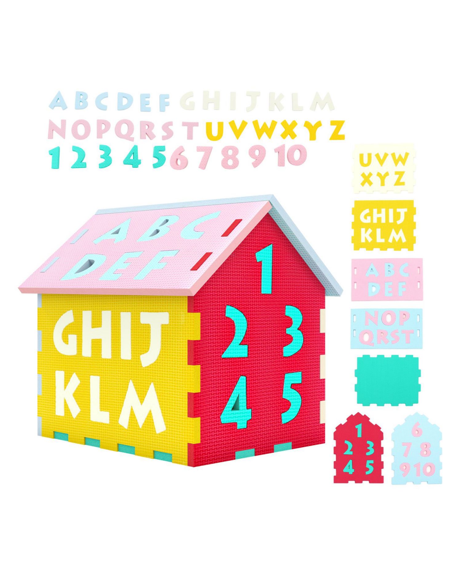 Interlocking Alphabet and Numbers Puzzle Mats, 7-Piece Set