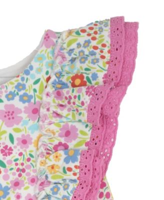 Baby Girls' Floral Print Dress, Bloomer and Headband, 3-Piece Set