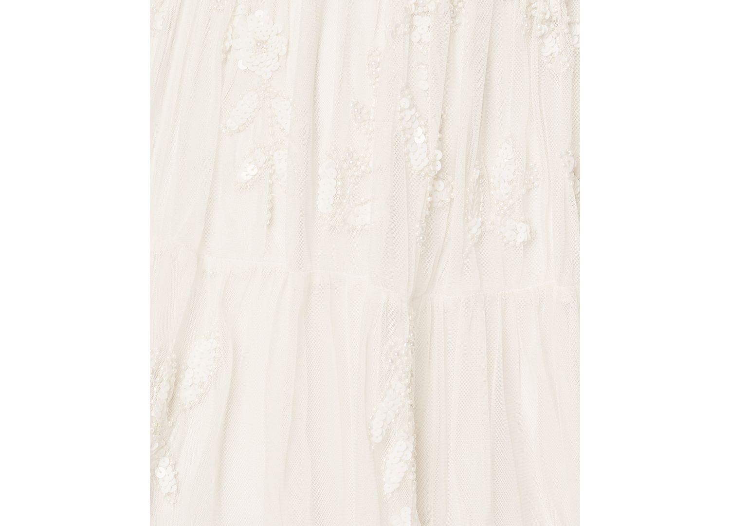 Women's V-Neck Beaded Mesh Dress