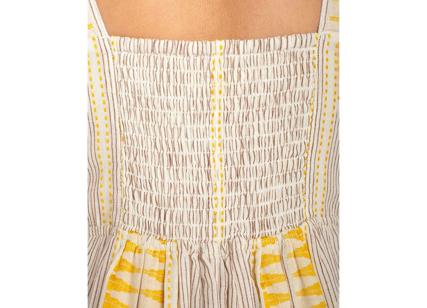 Women's Striped V-Neck Midi Dress