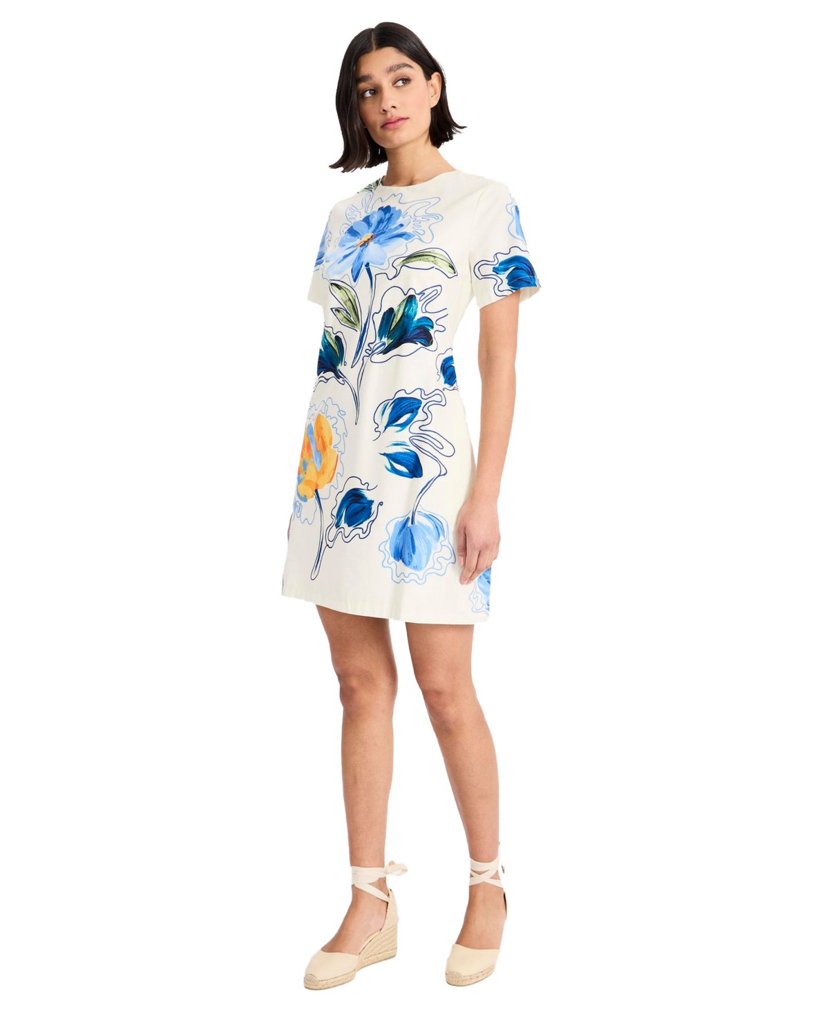 Женские платья Maggy London Women's Crew Neck Short-Sleeve Short Dress — фото 1