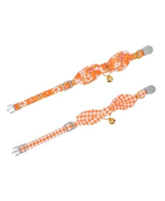 Bowtie Cat Collar With Bell Breakaway Kitten Collars Removable Bow Cotton Stylish