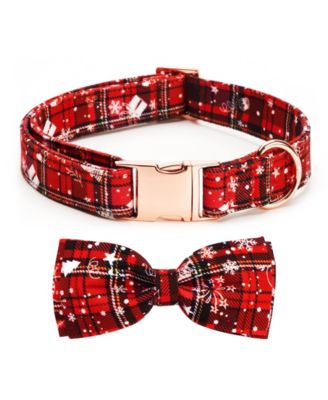 Adjustable Bow Tie Dog Collar Cute Printed Patterns Durable Soft for Dogs Spring Summer