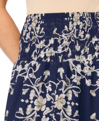 Women's Tiered Smock Waist Maxi Skirt