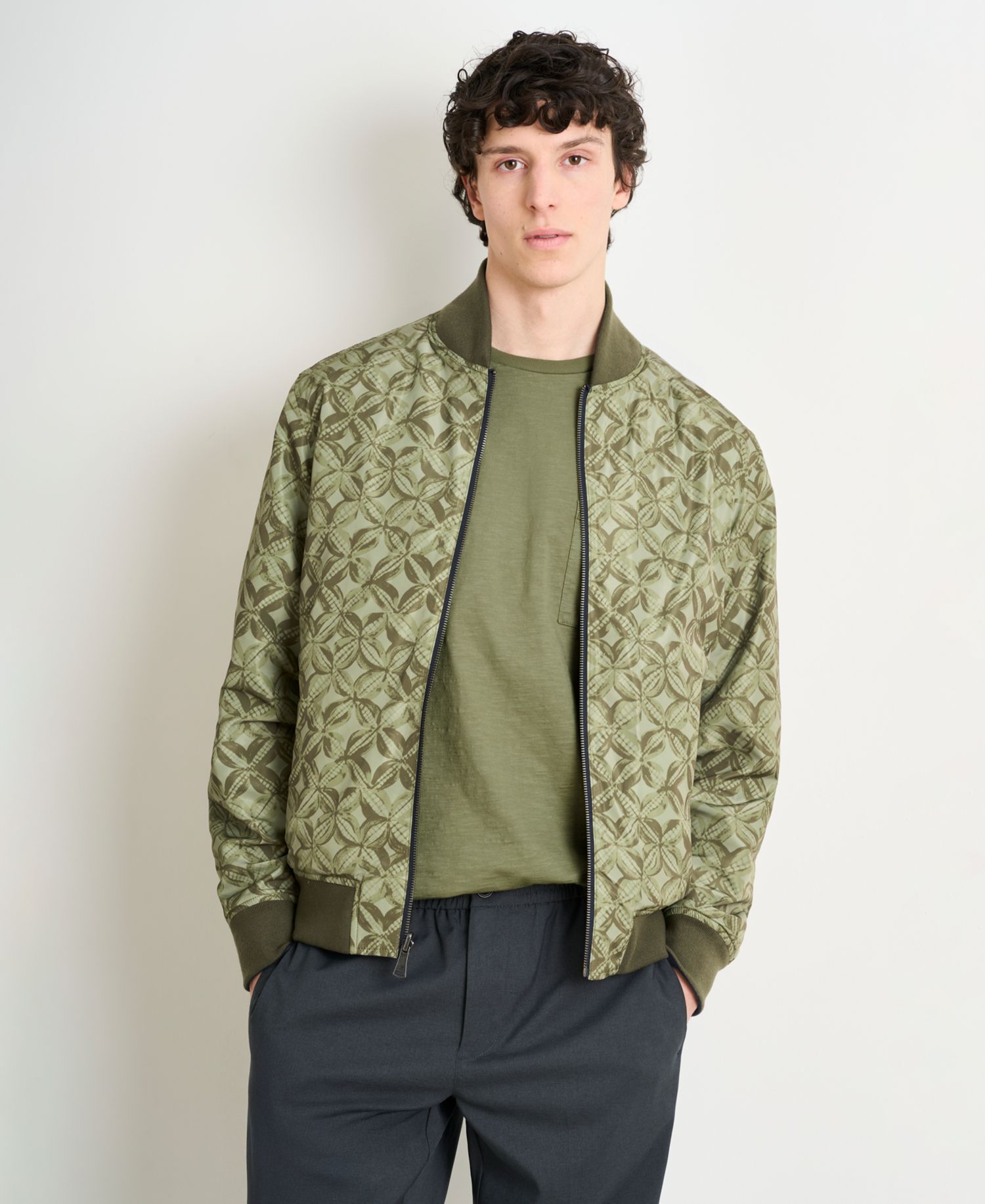Men's Regular Fit Reversible Printed Cotton Jacket
