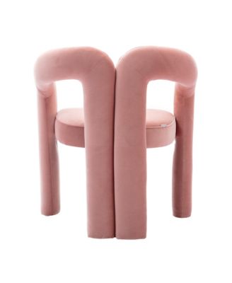 Velvet Accent Chair Set of 2, Barrel Chairs with Curved Backrest and Elephant Feet for Living Room Decor