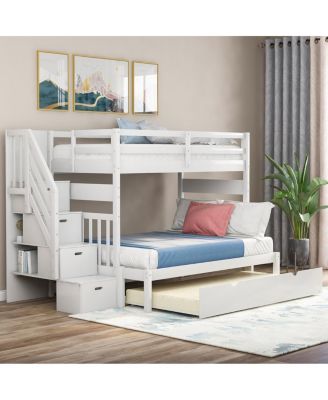 Twin over Full Bunk Bed with Twin Size Trundle