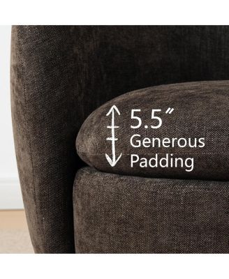 31 Wide Swivel Barrel Accent Chair, 360degree(s) Upholstered Armchair, 1 Pc