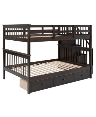 Full Bunk Bed  Drawer and Storage