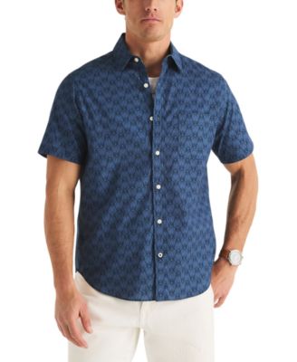 Men's Short-Sleeve Shell Print Shirt
