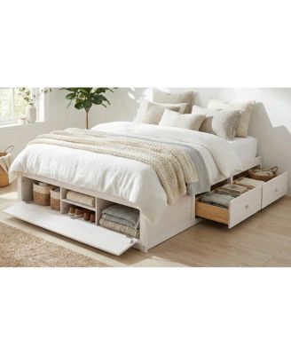 Platform Bed w/ 4 Drawers and Lift Storage, No Headboard