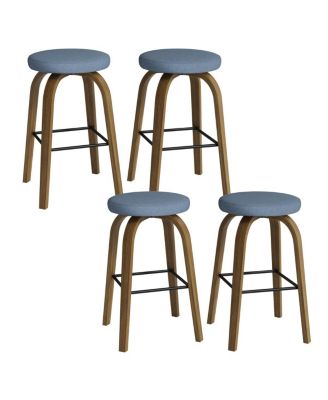 Fabric Swivel Bar Stools Set of 2