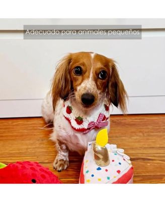 Handmade Crocheted Cat Collar Breakaway Cute Strawberry Bow Tie Soft Comfortable Adjustable for Kittens Small Puppies