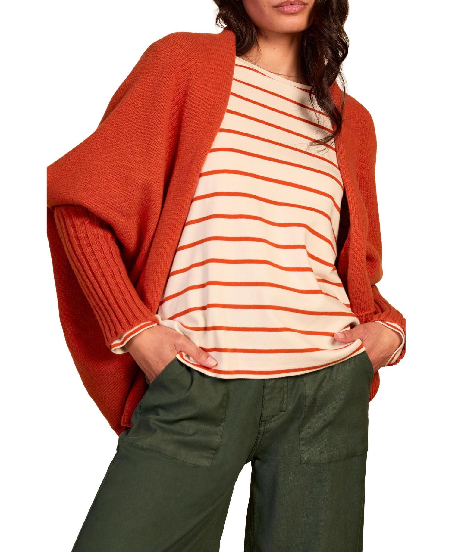 Women's Long Sleeve Cocoon Cardigan
