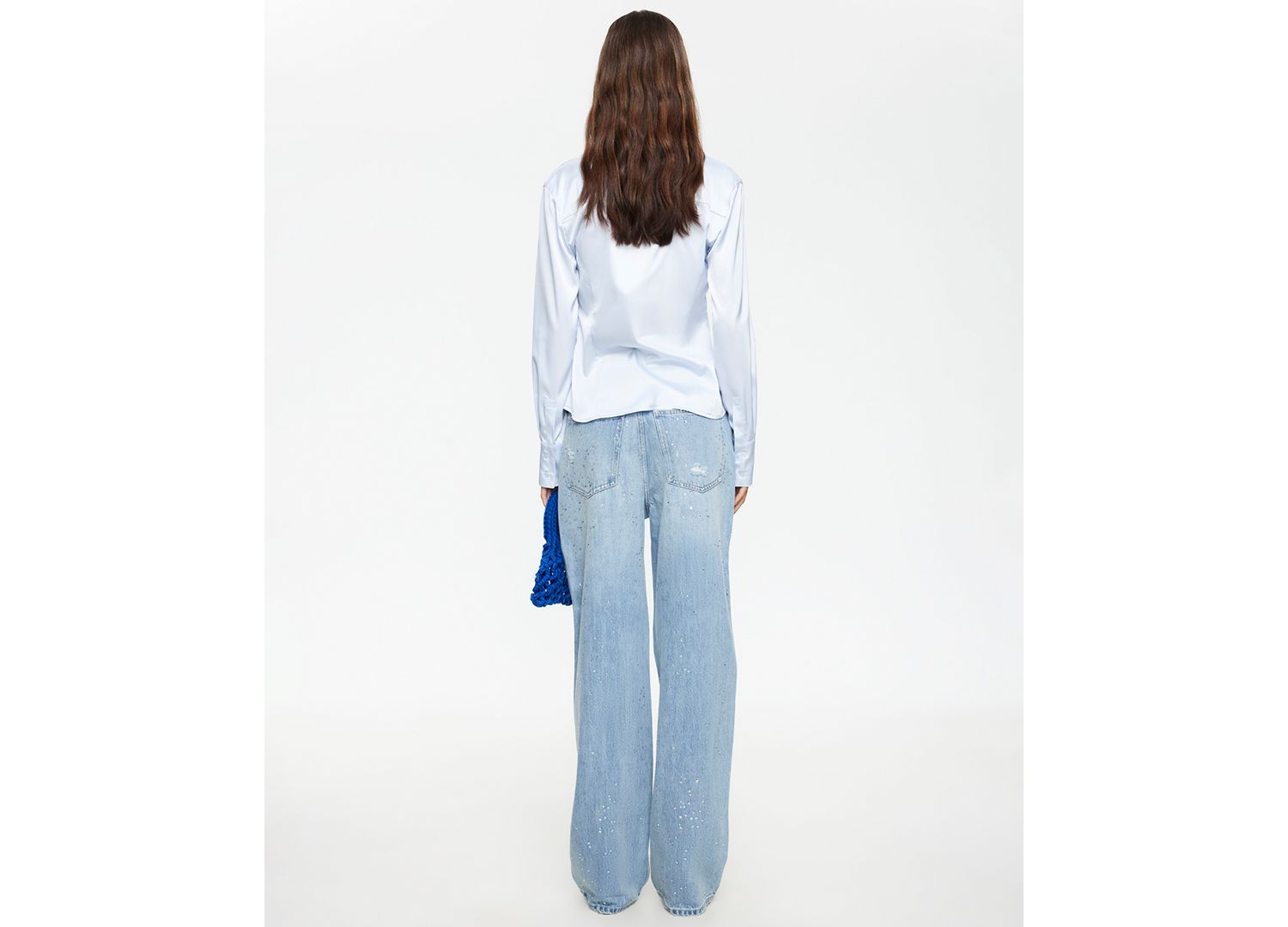 Women's Diamante Straight Cotton Jeans