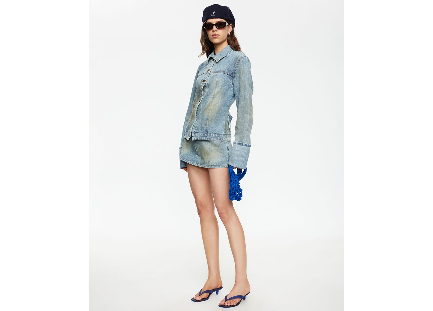 Women's The Bronx Spread Collar Button-Front Cotton Denim Jacket