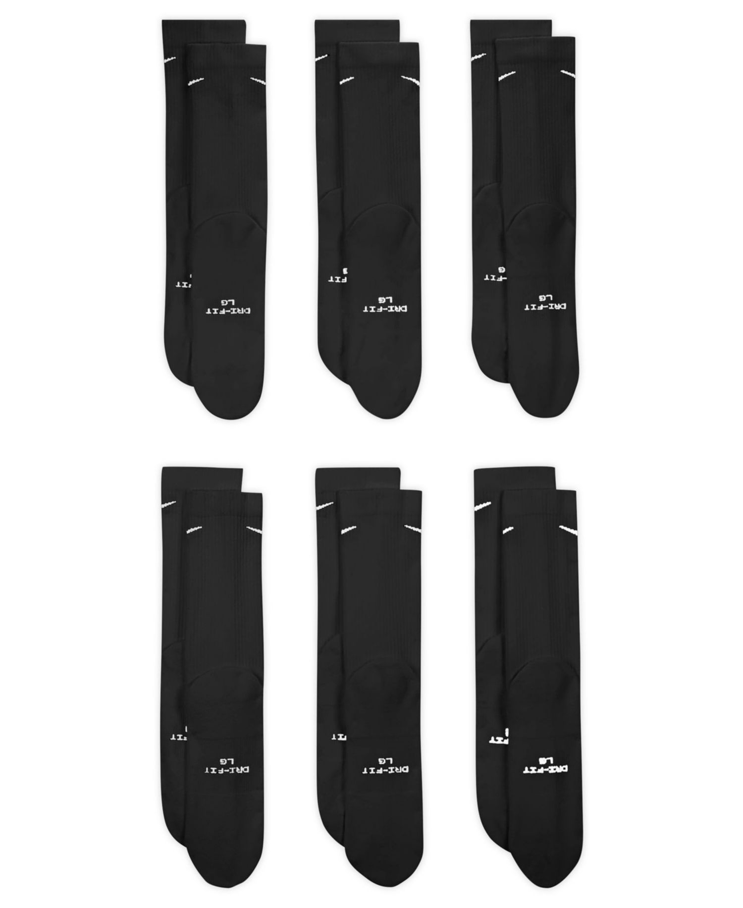 Unisex Everyday Elevated Crew Socks, 6-Pack