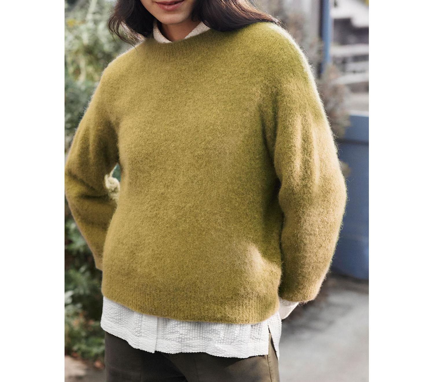 Women's Crew Neck Alpaca Sweater