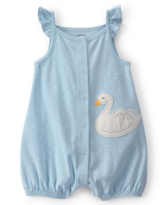 Baby Girls' Cotton Snap-Up Romper