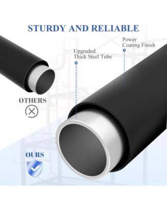 Extra Large Home Gym Storage Rack - All-in-One Weight Rack with Wheels