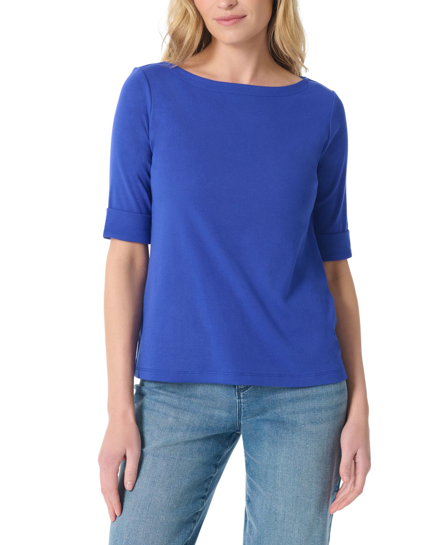 Women's Printed Cuffed- 3/4 Sleeve T-Shirt