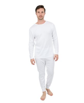 Men's Matching Family Two Piece Cotton Long Sleeve Shirt and Pants Solid Color Pajamas