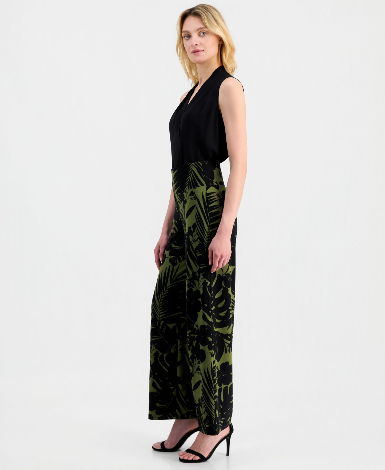 Women's Printed High Rise Wide Leg Pants, Regular & Petite
