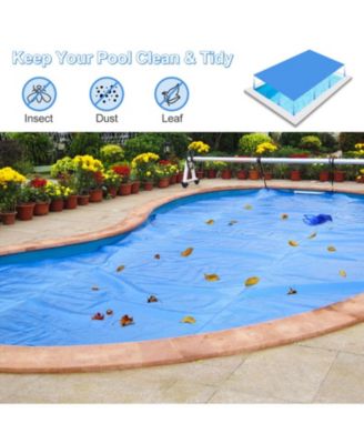 Rectangle Solar Pool Blanket 40 x 20 ft, 12-MIL Heat Retaining Cover with Carrying Bag