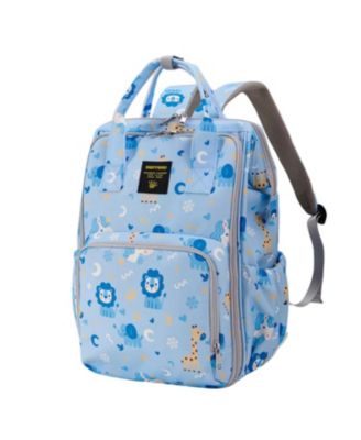 Wide Open Frame Diaper Bag Backpack with Insulated Bottle Pockets
