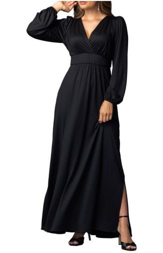 Formal Long Grey Dress Kiyonna Women's Kelsey Long Sleeve Maxi Dress Macy's