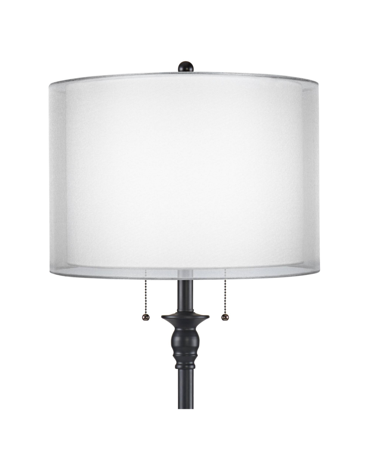 360 Lighting Dyna Traditional 58" Tall 2-Light Standing Floor Lamp Skinny Pole Pull Chain