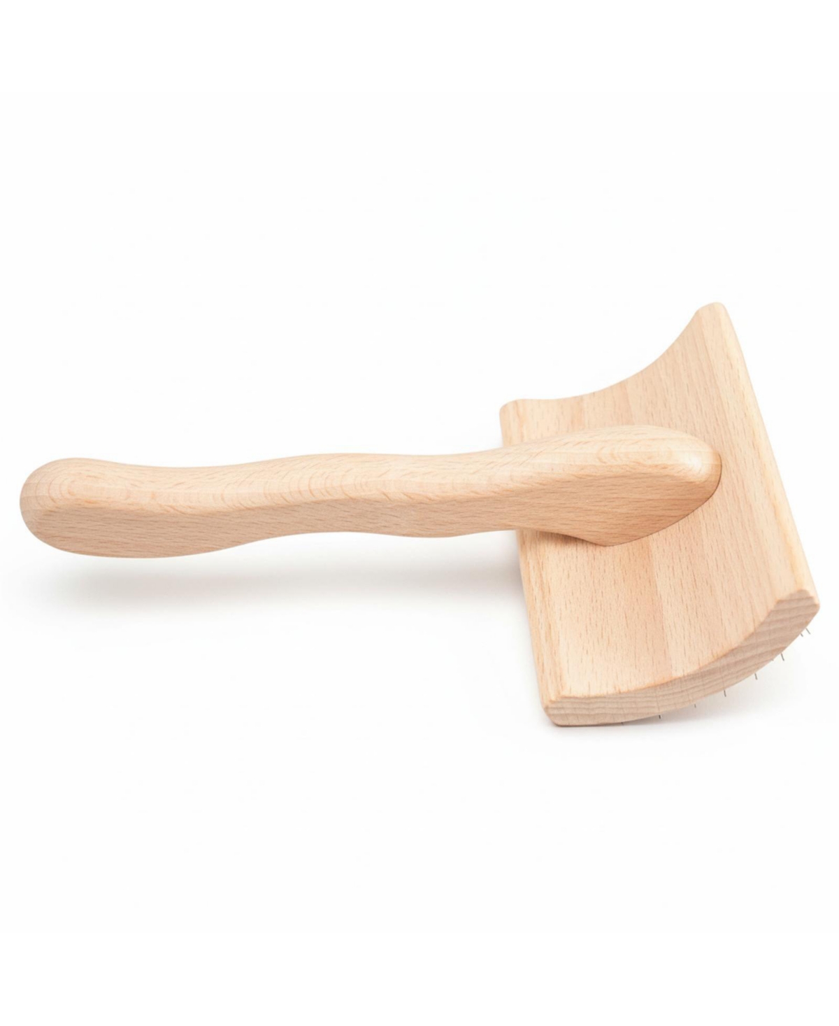 Aronkl Slicker Dog Brush Stainless Steel Pins Beechwood Handle Lightweight Groom Like Pro