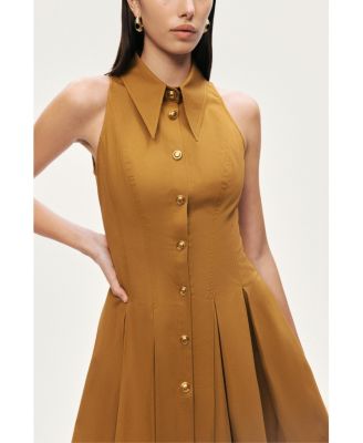 Women's Sleeveless Pleated Mini Dress