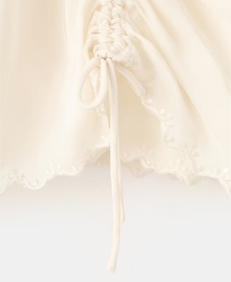 Selection Women's Semi-Sheer Ruched Shorts