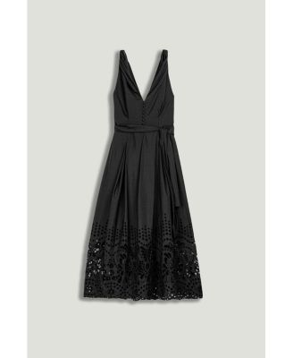 Women's Sleeveless Embroidered Midi Dress