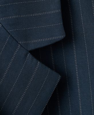 Selection Women's Pinstriped Belted Blazer